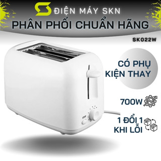 Máy nướng bánh LUMABELLA LB58042 trắng 700W có tính năng hẹn giờ và tự động nảy bánh khi đã hết thời gian cài đặt SK022W