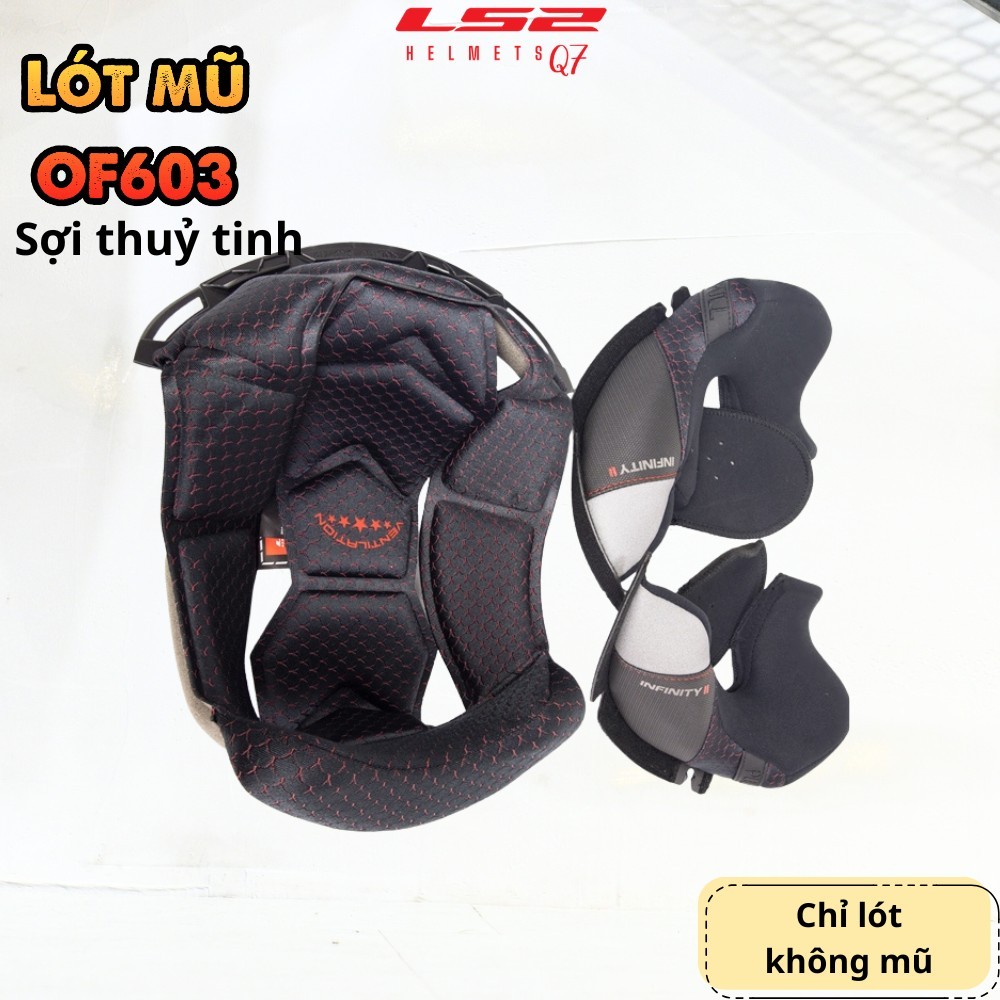 Bộ Lót Gắn Mũ LS2 OF603 Size M L XL XXL 3XL