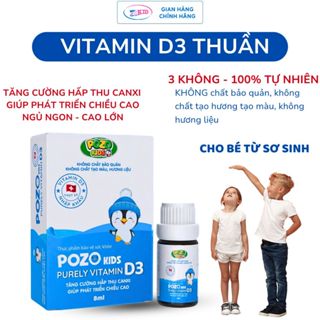 Vitamin D3 thuần POZOKIDS nhỏ giọt bổ sung vitamin D3 cho trẻ sơ sinh