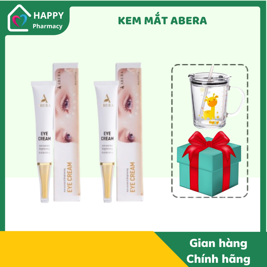[COMBO 3 TUÝP] KEM DƯỠNG MẮT ABERA - Hỗ Trợ Làm Mờ Thâm Mắt, Nếp Nhăn Mắt - Tuýp 15ml