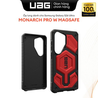 Ốp lưng UAG Monarch Pro cho Samsung Galaxy S26 Ultra Chống Sốc Chuẩn Quân Đội, Hỗ Trợ Sạc Từ Tính