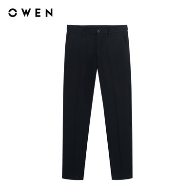 Owen - Quần tây Regular Fit QR257119 màu Đen chất liệu Conjugated polyester