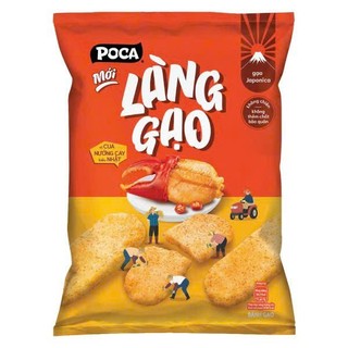 Bánh Gạo Poca Làng Gạo Vị Phô Mai, Cua Nướng Cay Gói 108G
