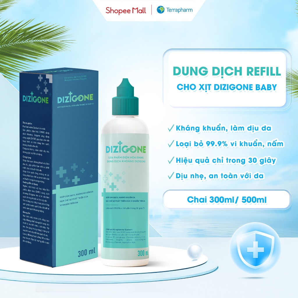 Dung dịch kháng khuẩn DIZIGONE: Dung dịch cho chai xịt kháng khuẩn DIZIGONE Baby