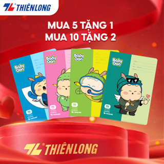 [TẶNG 01 CUỐN] Combo 5 Tập học sinh 96 trang 4 ô ly vuông 2mm 100gsm NB-124 Thiên Long - Mẫu ngẫu nhiên