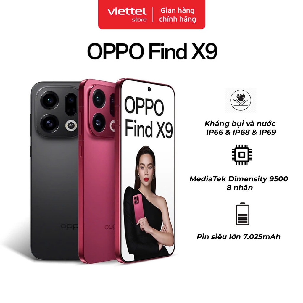 Điện thoại OPPO Find X9 5G 16GB+512GB Chính hãng | Màn Hình AMOLED 6.59" | Pin Siêu Lớn 7025mAh | BigBuy360 - bigbuy360.vn