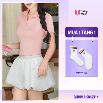 [XẢ HÀNG GIÁ SỐC] Chân váy ngắn bí ngô Bubble Skirt dáng xoè 2 lớp có bảo hộ chơi thể thao cầu lông tennis pickleball