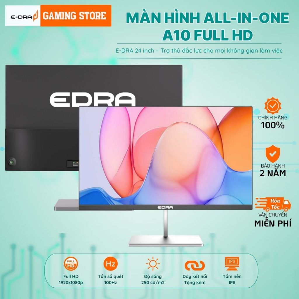 Màn hình All-in-One EDRA A10 (Đọc kỹ Mô Tả) 24inch IPS/100Hz/250cd/FullHD/2 Loa Bảo hành Chính Hãng