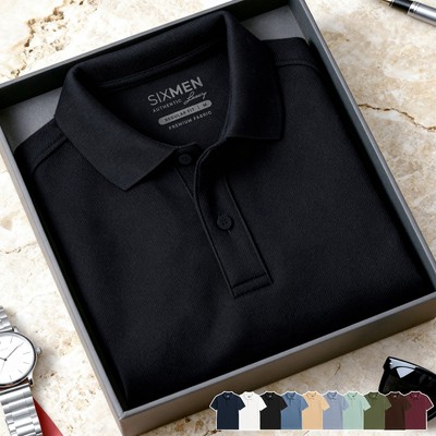 Áo polo nam cao cấp SIXMEN - BASIC TRƠN [Tặng Kèm Hộp Quà Xịn] vải cá sấu FeelMax thoáng mát