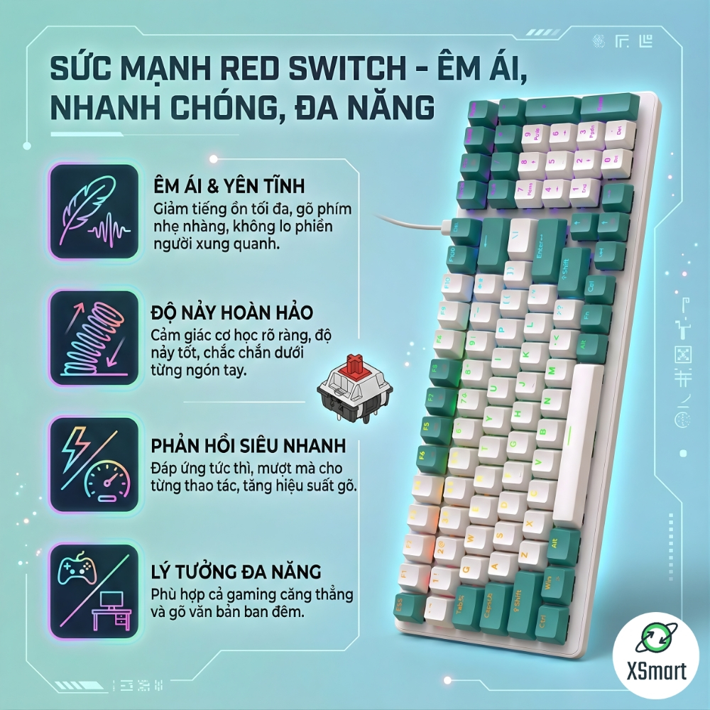 Bàn Phím Cơ Cao Cấp K3 Premium Gaming Nhiều Chế Độ Led Cực Đẹp, Trục Cơ Học Red Switch Dùng Cho PC | BigBuy360 - bigbuy360.vn