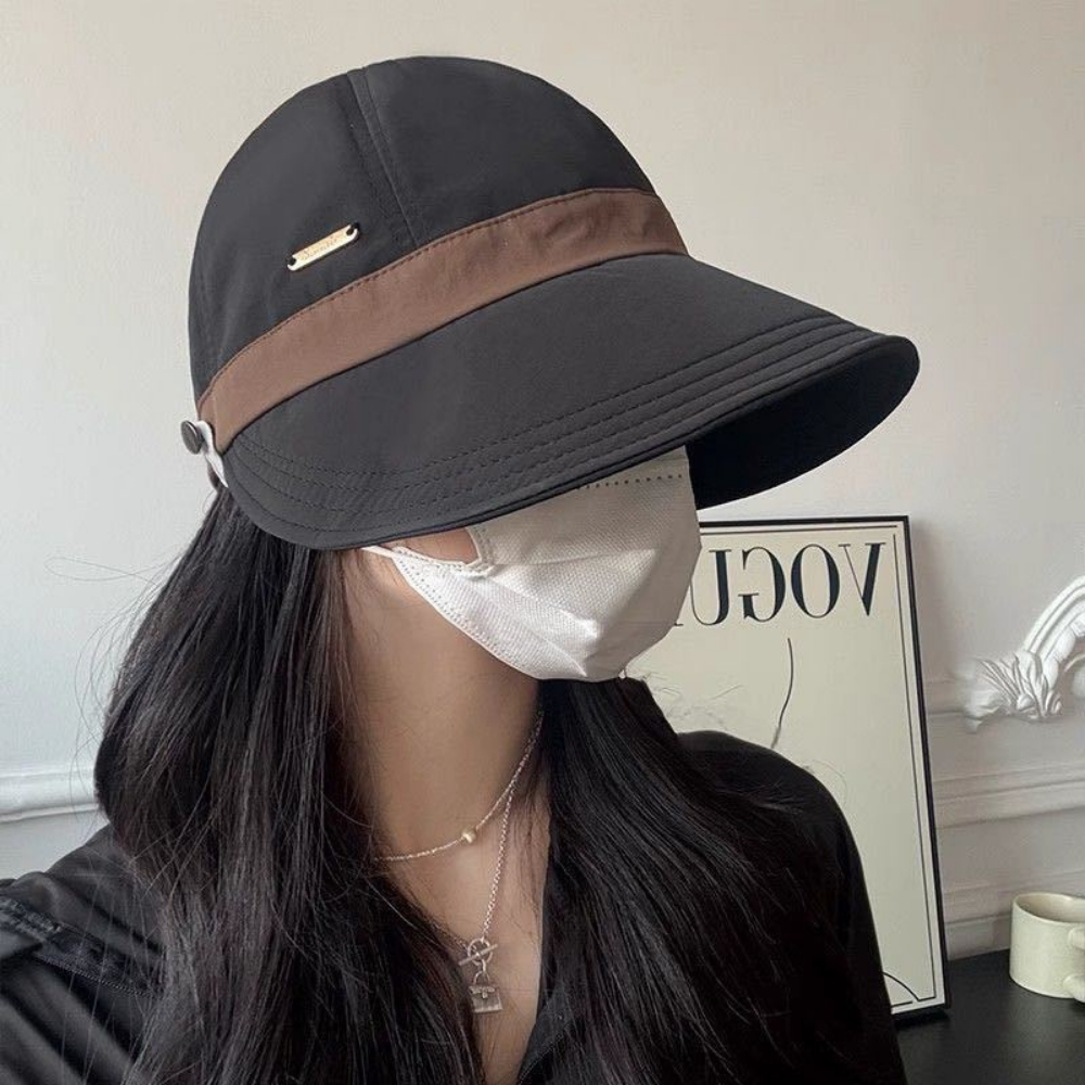 Mũ Chống Nắng Nữ Vành Rộng Phối Viền Thời Trang, Mũ Bucket Chống 99% Tia UV Vải Cotton Cao Cấp | BigBuy360 - bigbuy360.vn