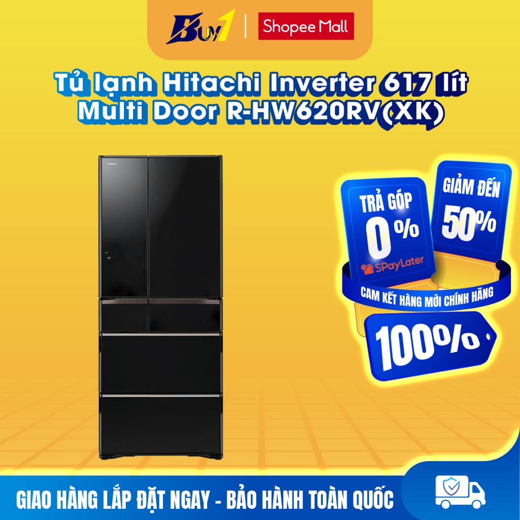 R-HW620RV(XK) - Tủ lạnh Hitachi Inverter 617 lít Multi Door R-HW620RV XK - Hàng chính hãng