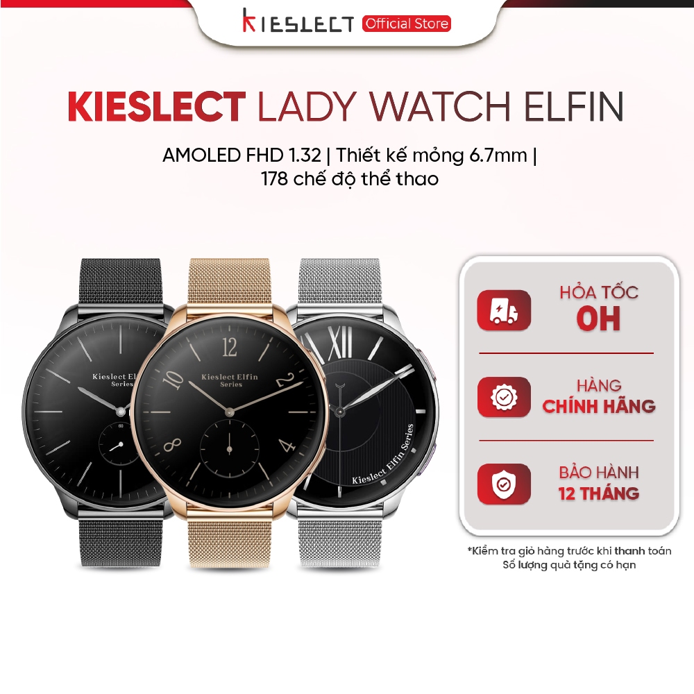 [NEW] Đồng hồ thông minh Kieslect Lady Watch Elfin - 1.32" FHD AMOLED - Nghe gọi Bluetooth - Chính hãng | BigBuy360 - bigbuy360.vn