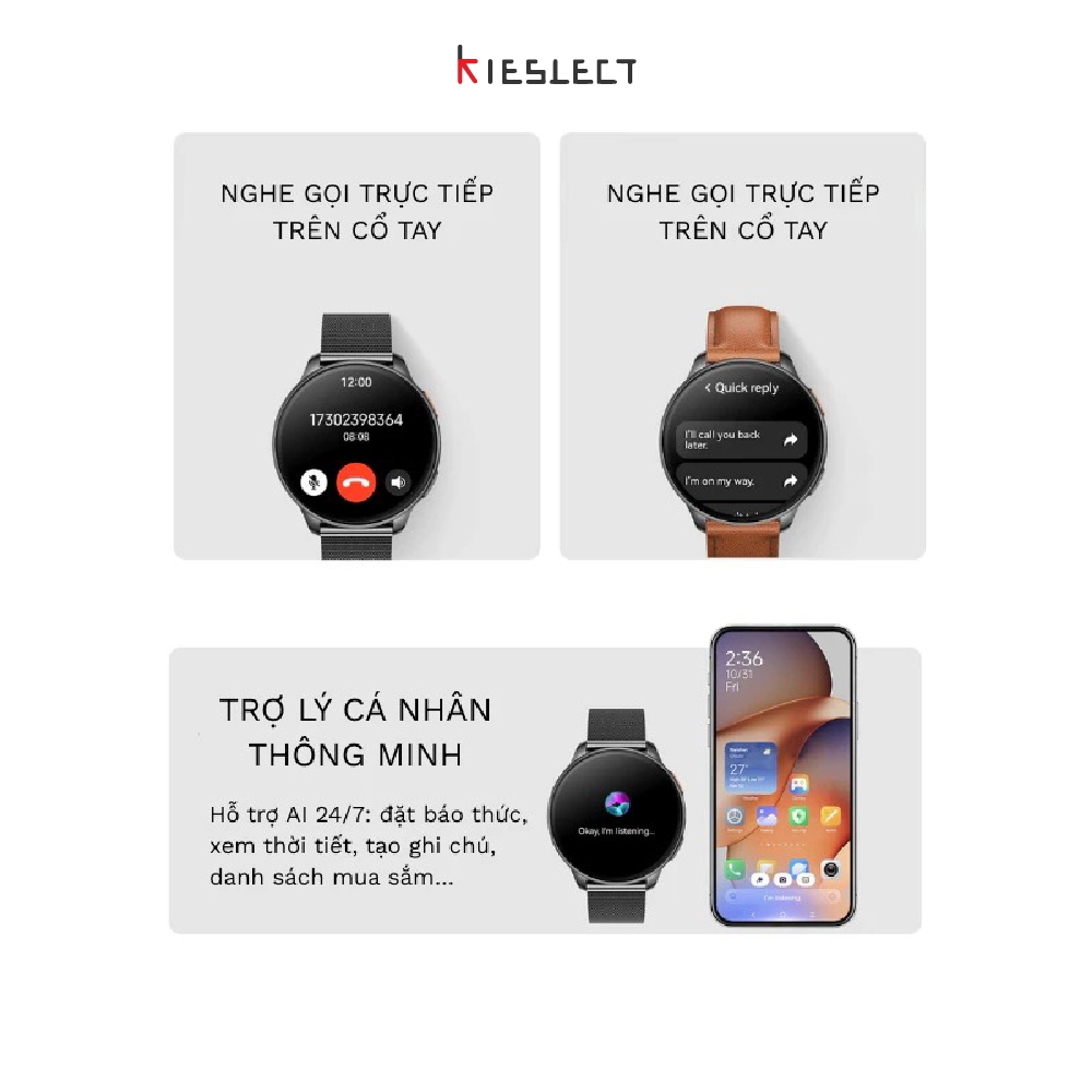 [NEW] Đồng hồ thông minh Kieslect Lady Watch Elfin - 1.32" FHD AMOLED - Nghe gọi Bluetooth - Chính hãng | BigBuy360 - bigbuy360.vn