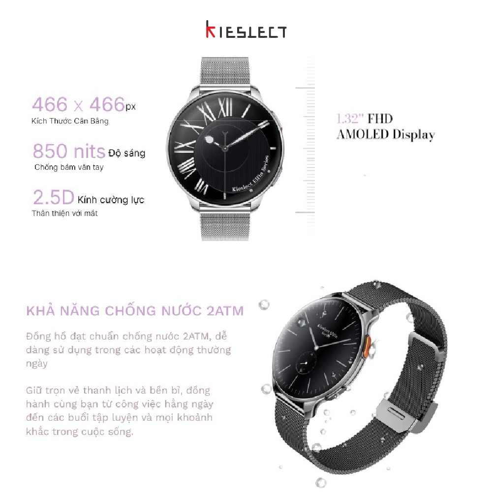 [NEW] Đồng hồ thông minh Kieslect Lady Watch Elfin - 1.32" FHD AMOLED - Nghe gọi Bluetooth - Chính hãng | BigBuy360 - bigbuy360.vn