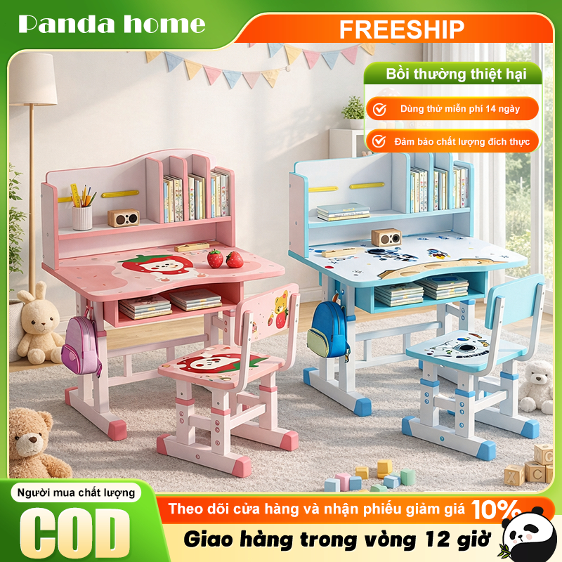 Bộ bàn học thông minh PANDA chống gù chống cận ay quay điều chỉnh độ cao chất lượng cao