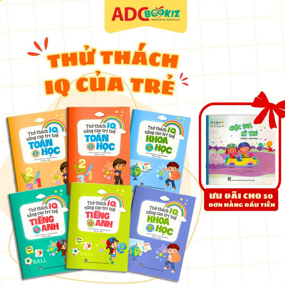Sách - Thử Thách IQ Của Trẻ - Nâng Cao Trí Tuệ (Cả Bộ 6 Cuốn) - NXB Giáo Dục Việt Nam Dành Cho Trẻ 5