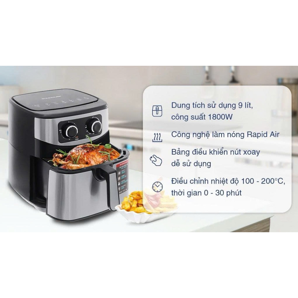 Nồi chiên không dầu Sunhouse 10,5L SHD4038