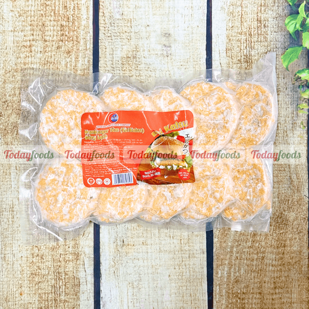 Nhân Hamburger tôm Ebi Katsu đông lạnh 400g (10 miếng)