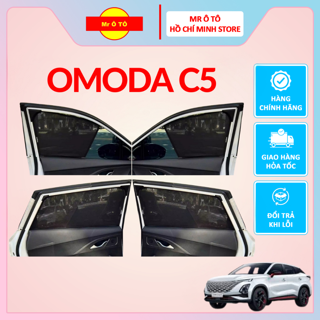 Rèm che nắng nam châm ô tô OMODA C5 | Chính hãng Mr ÔTÔ| Chống tia UV | Tháo lắp dễ | Bảo hành 2 năm