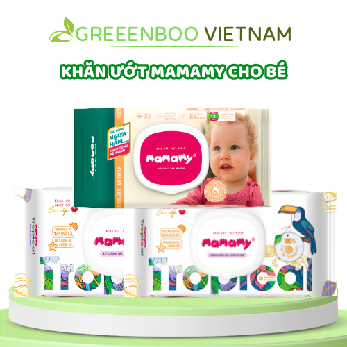 Khăn Ướt Mamamy Và Mamamy Tropical Không Mùi – Không Hương Liệu Mềm Mịn, An Toàn Cho Bé