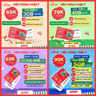 SIM 4G/5G{chọn số đẹp miễn phí}Mobifone Local{ Sim vật lí & Esim }