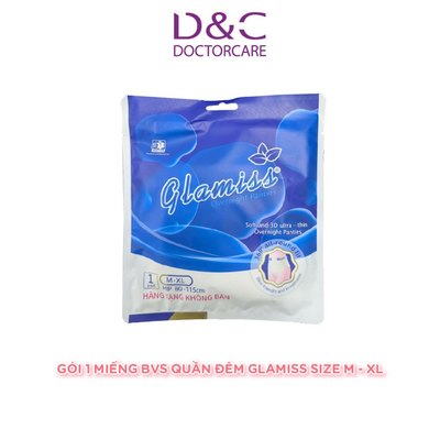 [QUÀ TẶNG KHÔNG BÁN] 01 Sample băng vệ sinh quần đêm Glamiss size M-XL - Gói 1 miếng