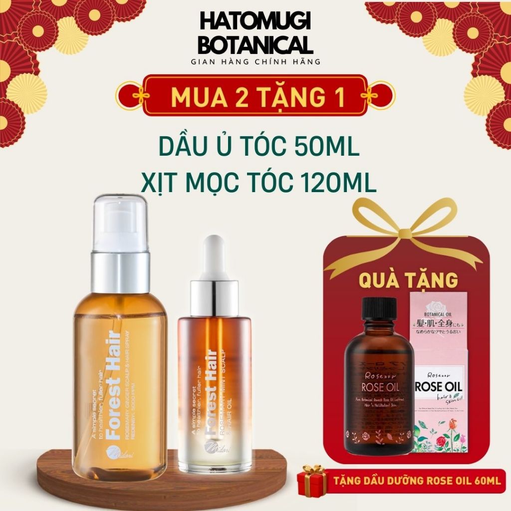 [LIVE TẾT] [MUA 2 TẶNG 1] Dầu ủ tóc Forest Hair và Xịt dưỡng tóc Forest Hair dành cho tóc gãy rụng h