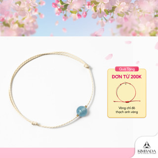 Vòng tay mix 1 viên đá thạch anh tự nhiên Kimbada, lắc tay handmade phong thuỷ gia tăng may mắn