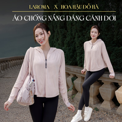 LAROMA Áo Chống Nắng Nữ Vải Coolair UV Dệt 2 Lớp Cánh Dơi | UPF50+ | Vải Thơm | Làm Mát | Thoáng Khí