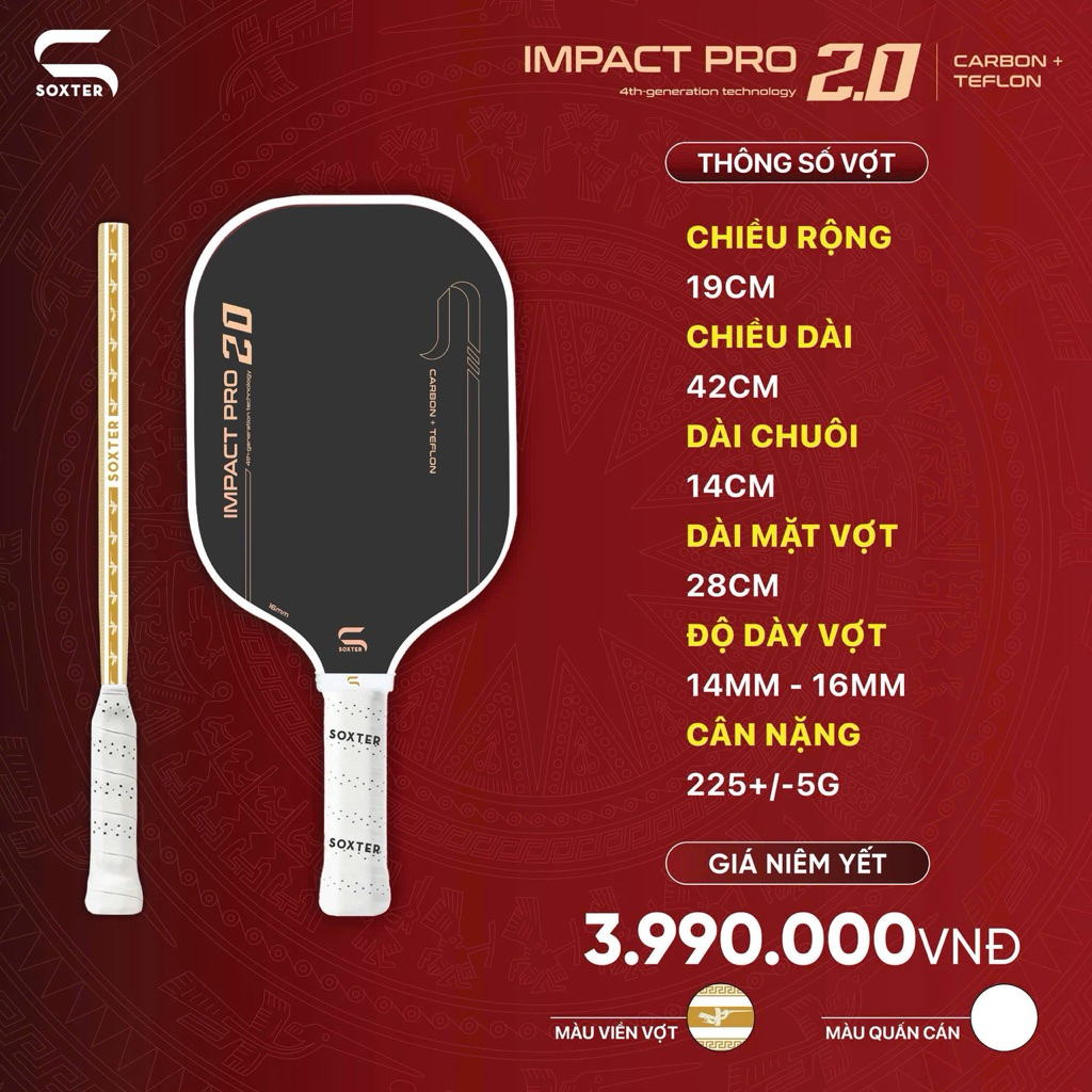 Vợt Pickleball Soxter Impact Pro 2.0