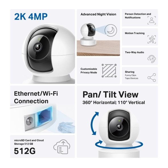 Camera trong nhà WIFI TAPO C222