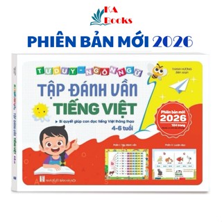 Sách - Tập Đánh Vần Tiếng Việt - Phiên bản mới, kèm file nghe quét mã QR (4-6 Tuổi)
