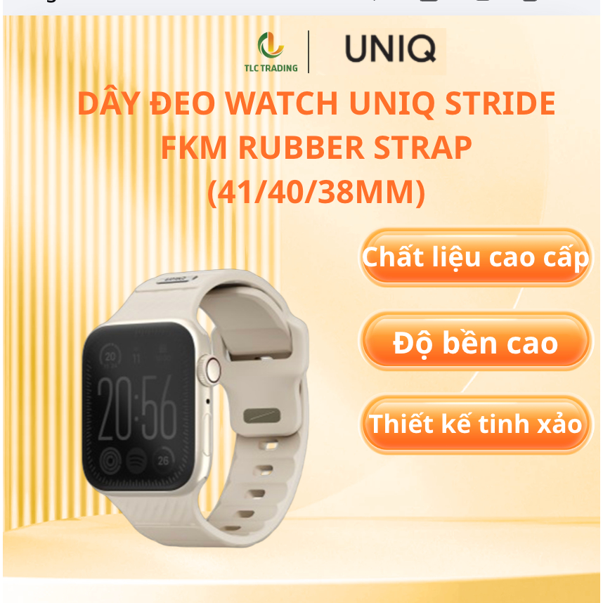 Dây Đeo đồng hồ thông minh Watch UNIQ Stride Fkm Rubber Strap (41/40/38mm)