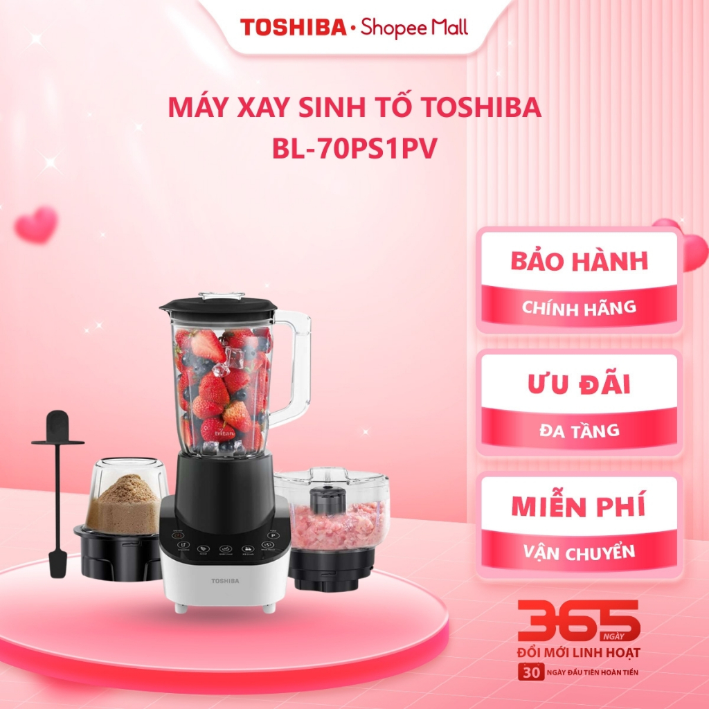 Máy xay sinh tố Toshiba BL-70PS1PV 1.5 lít - Hàng chính hãng, bảo hành 12 tháng