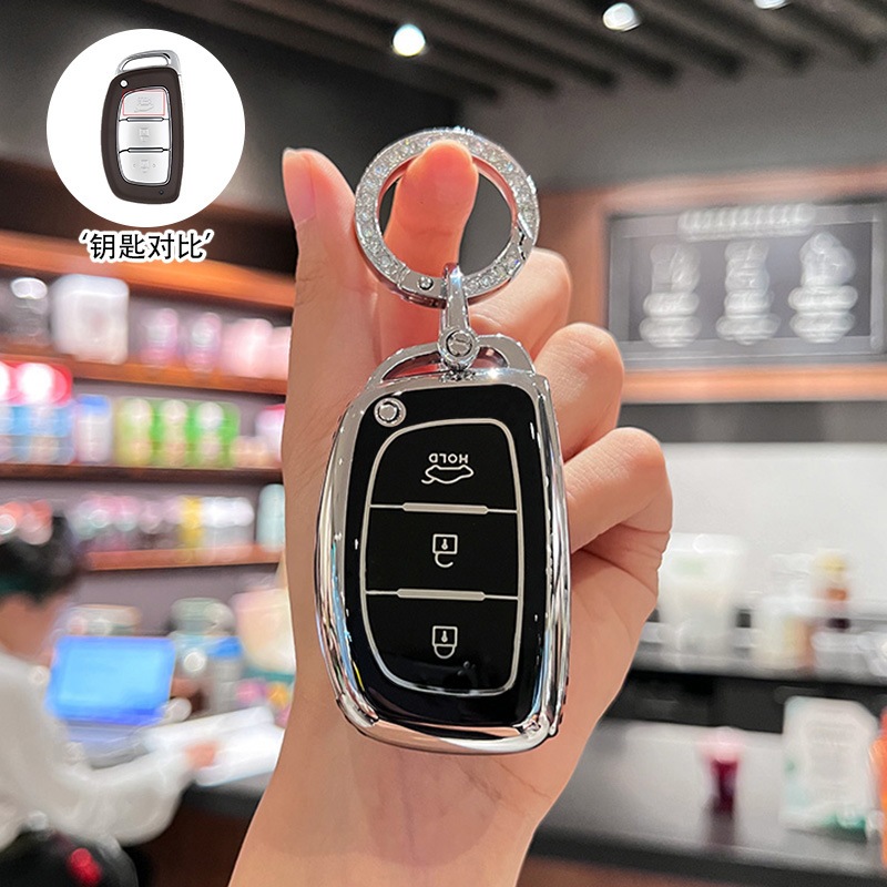 Phụ kiện Ốp bảo vệ chìa khoá TPU cho i10 đời 2022 - 2026, accent, Elantra, tucson đời cũ