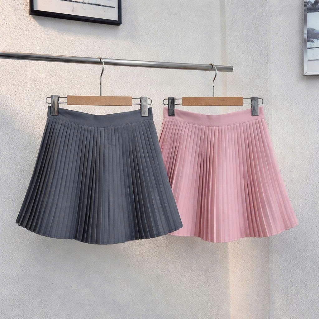 [SẢN PHẨM MỚI] Chân Váy Xếp Ly Chất Dạ Cao Cấp CG01,Chân Váy Xòe Màu Basic Không Xù Mềm Mịn 9397Shop