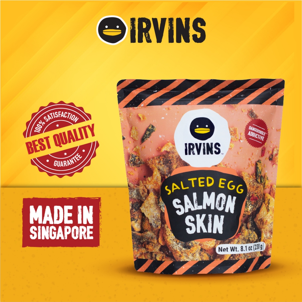Da cá hồi trứng muối IRVINS Salted Egg Salmon Skin 210g