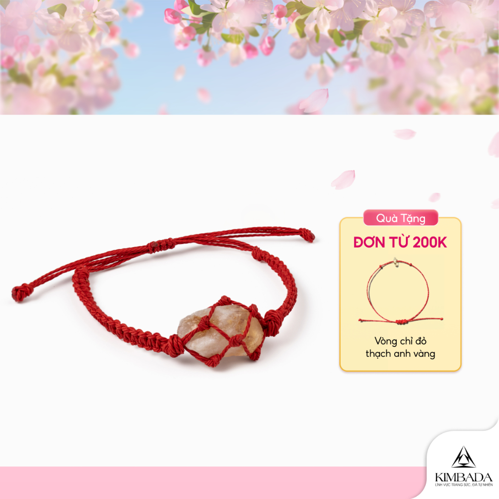 Vòng tay handmade Kimbada chất liệu đá thô tự nhiên phong thuỷ phụ kiện unisex cá tính