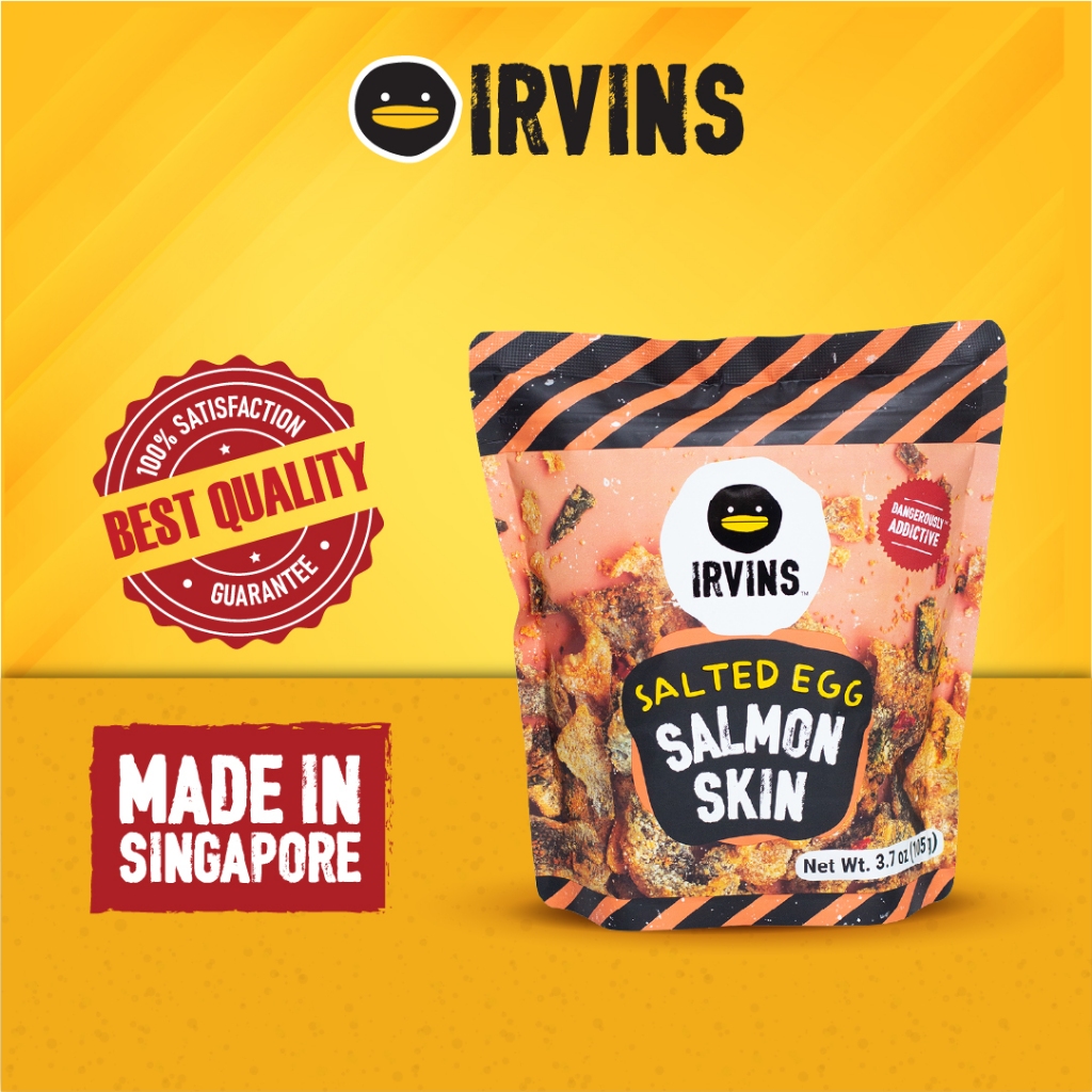 Da cá hồi trứng muối Salted Egg Salmon Skin 80g IRVINS