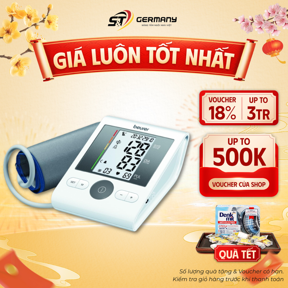 Máy đo huyết áp bắp tay có Adapter BEURER BM28  GermanySnT 160151