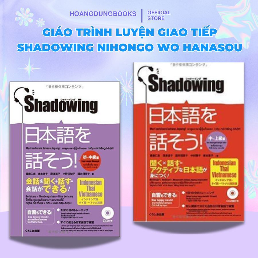 Sách Tiếng Nhật Shadowing de Hanasou Nihongo | Luyện Nghe Nói Tiếng Nhật (Có File Nghe)