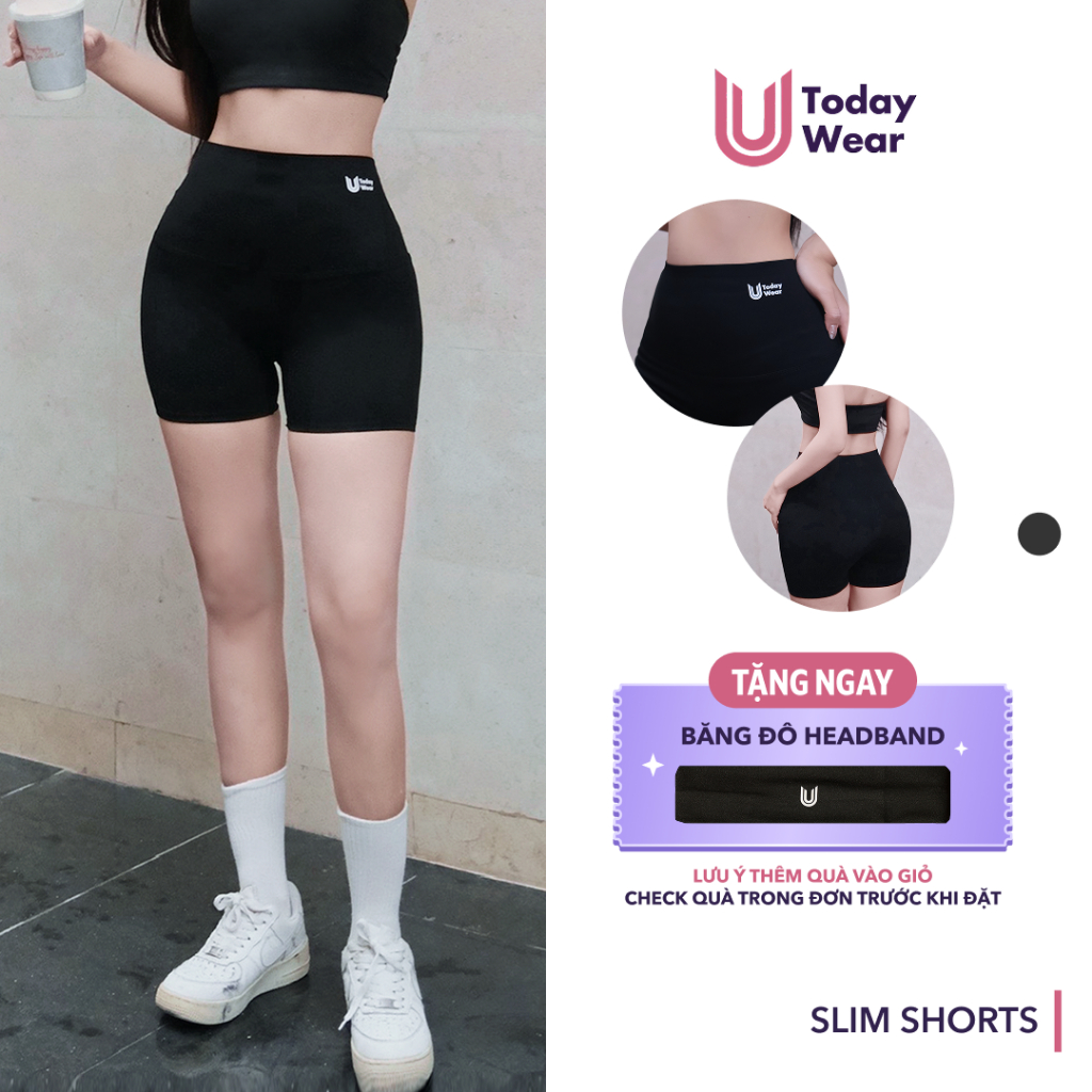 [New Arrival] Quần tập gym yoga lửng dáng biker Slim Short siêu co giãn che khuyết điểm tôn vòng 3 Today U Wear | BigBuy360 - bigbuy360.vn