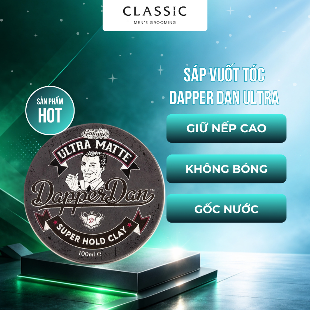 Sáp vuốt tóc Dapper Dan Ultra Matte Clay 100ml