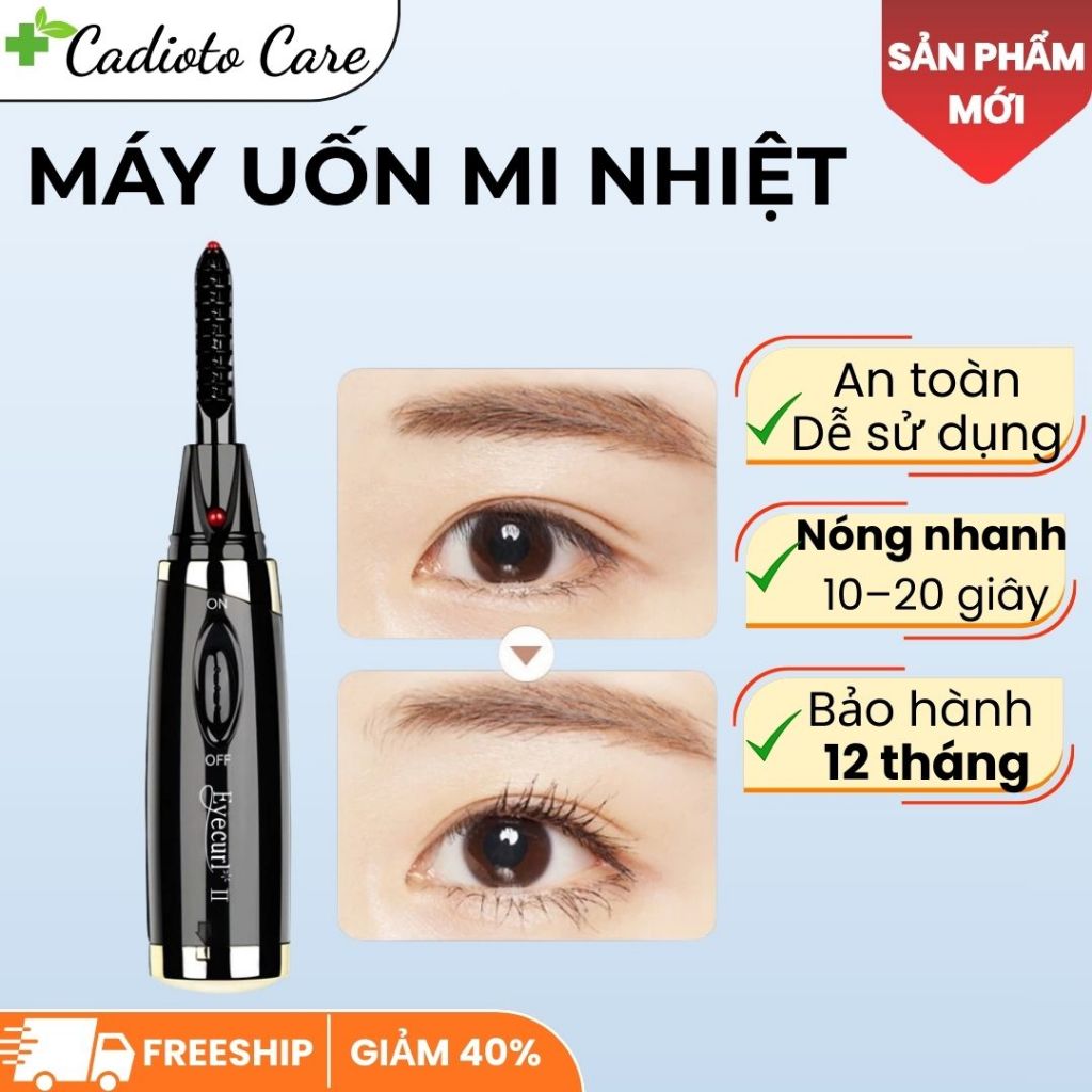 Máy Uốn Mi Nhiệt Mẫu Mới Cadicoto Care – Bút Uốn Mi Nóng Nhanh 10s, Giữ Cong Lâu, An Toàn Cho Mắt, Dễ Sử Dụng