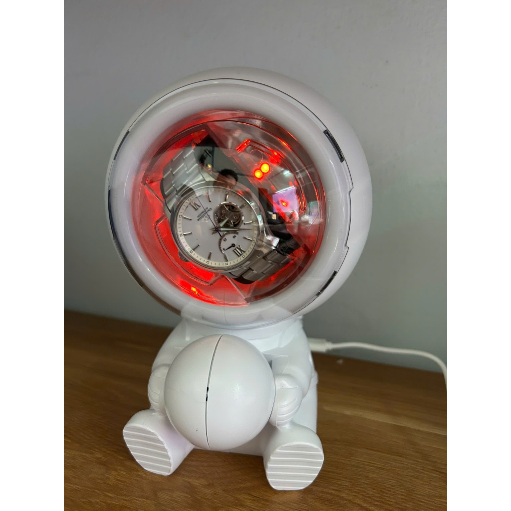 Tủ Hộp Đựng Đồng Hồ Cơ 1 Xoay Đèn Led đổi màu- Chính Hãng Cao Cấp phi hành gia - Hộp Lắc Lên Cót Đồng Hồ Winder Watch