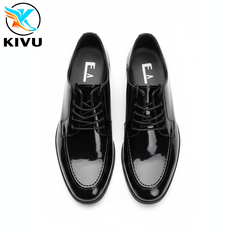 Giày nam da bóng | Giày tây buộc dây da bóng sản phẩm đế cao 5cm thích hợp đi dự tiệc