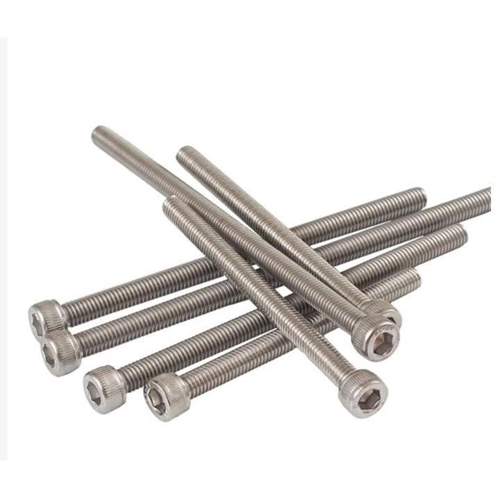 (10 con) Bulong lục giác đầu trụ Inox 304 M3 Lục Giác Ổ Cắm Vít Cực Dài M3X50