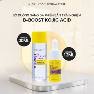 Bộ đôi hỗ trợ cải thiện nám, thâm mụn, dưỡng sáng da NINELESS B-boost 1% Kojic Serum 12ml + Toner 30ml