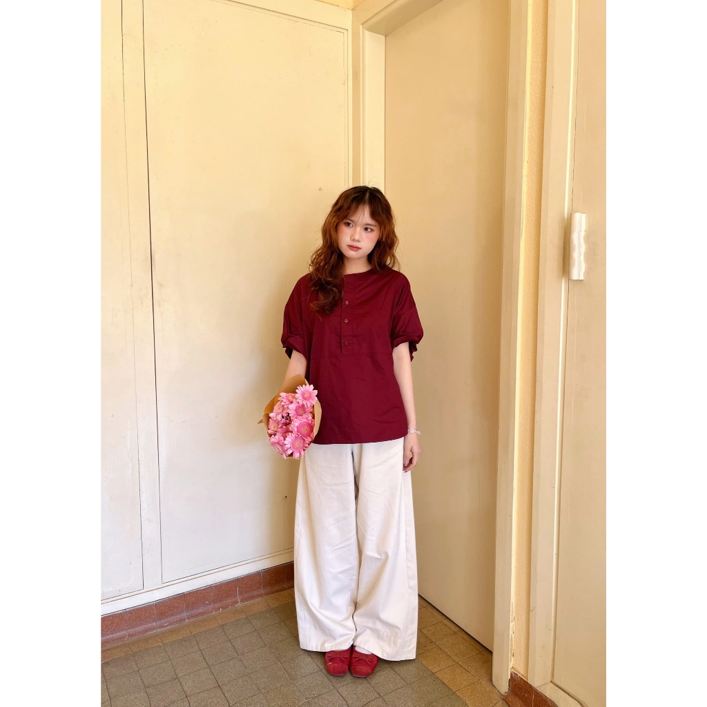 MODEN - Áo oversize nữ có dây rút - JULIE
